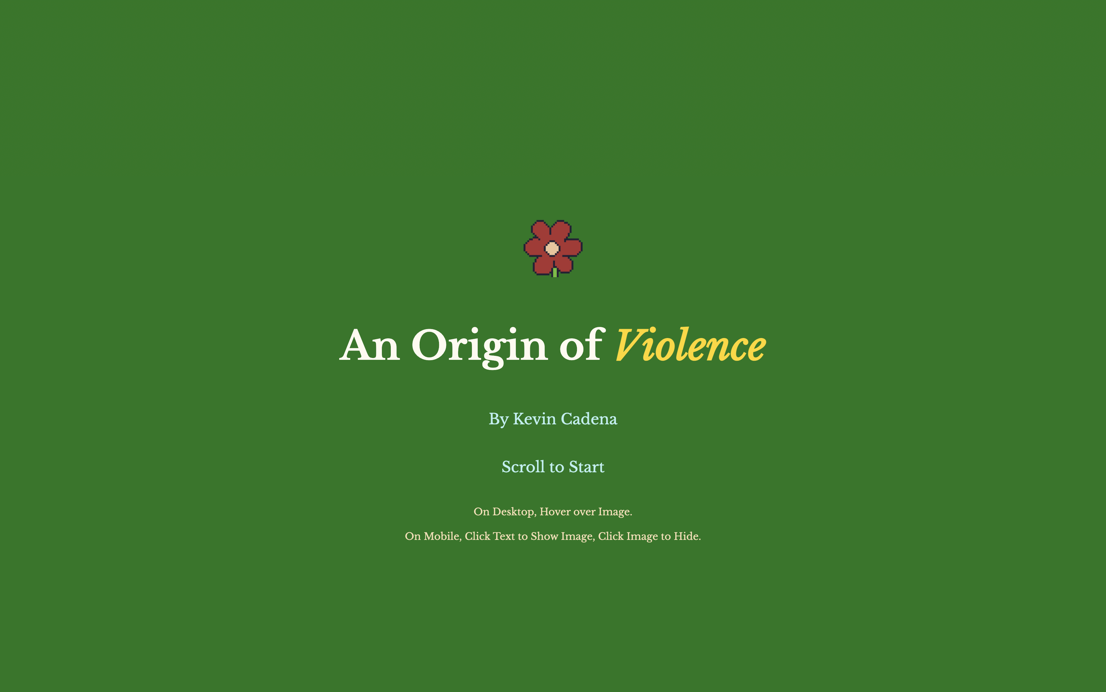 An Origin of Violence