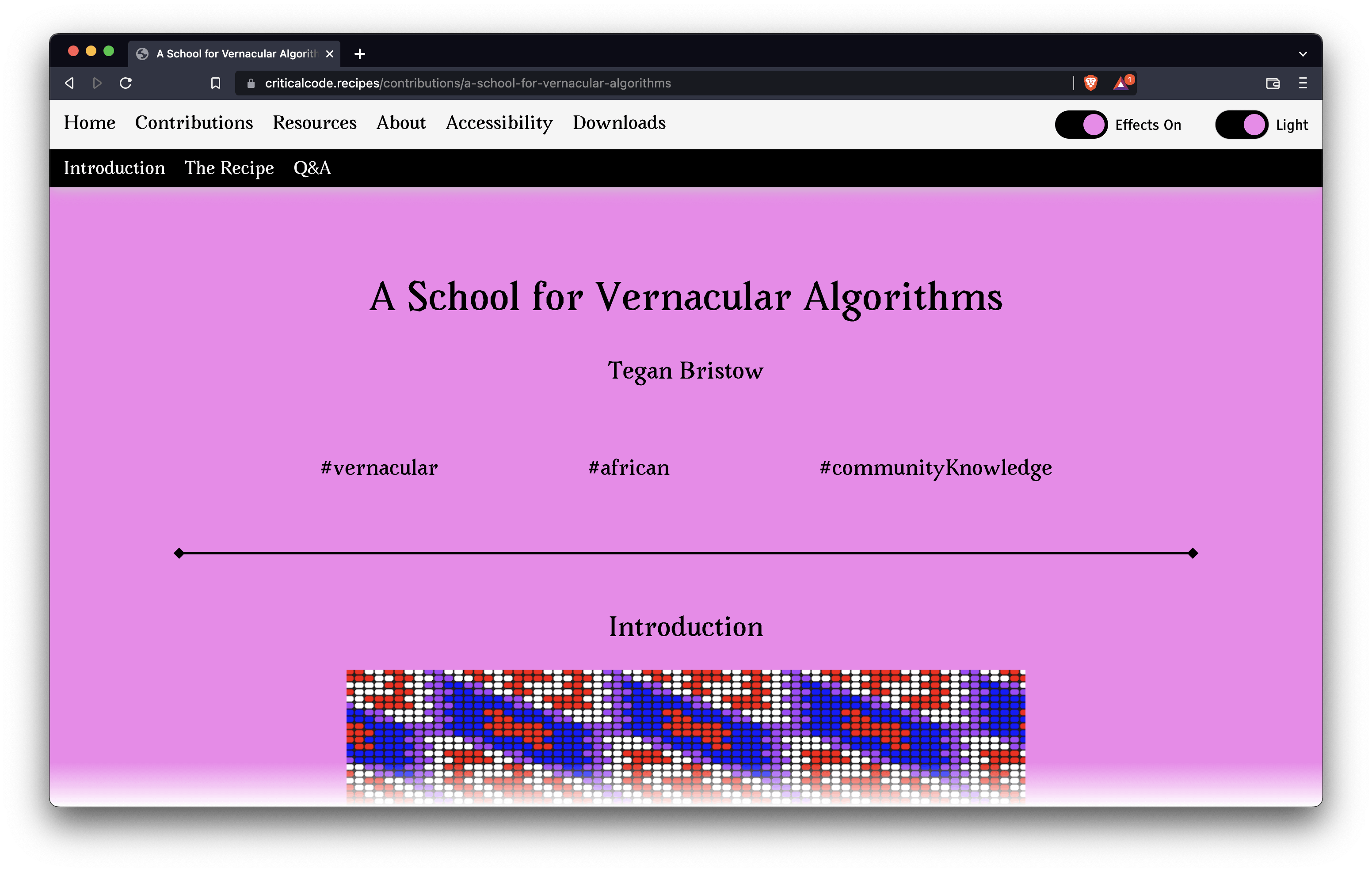 Critical Coding Cookbook