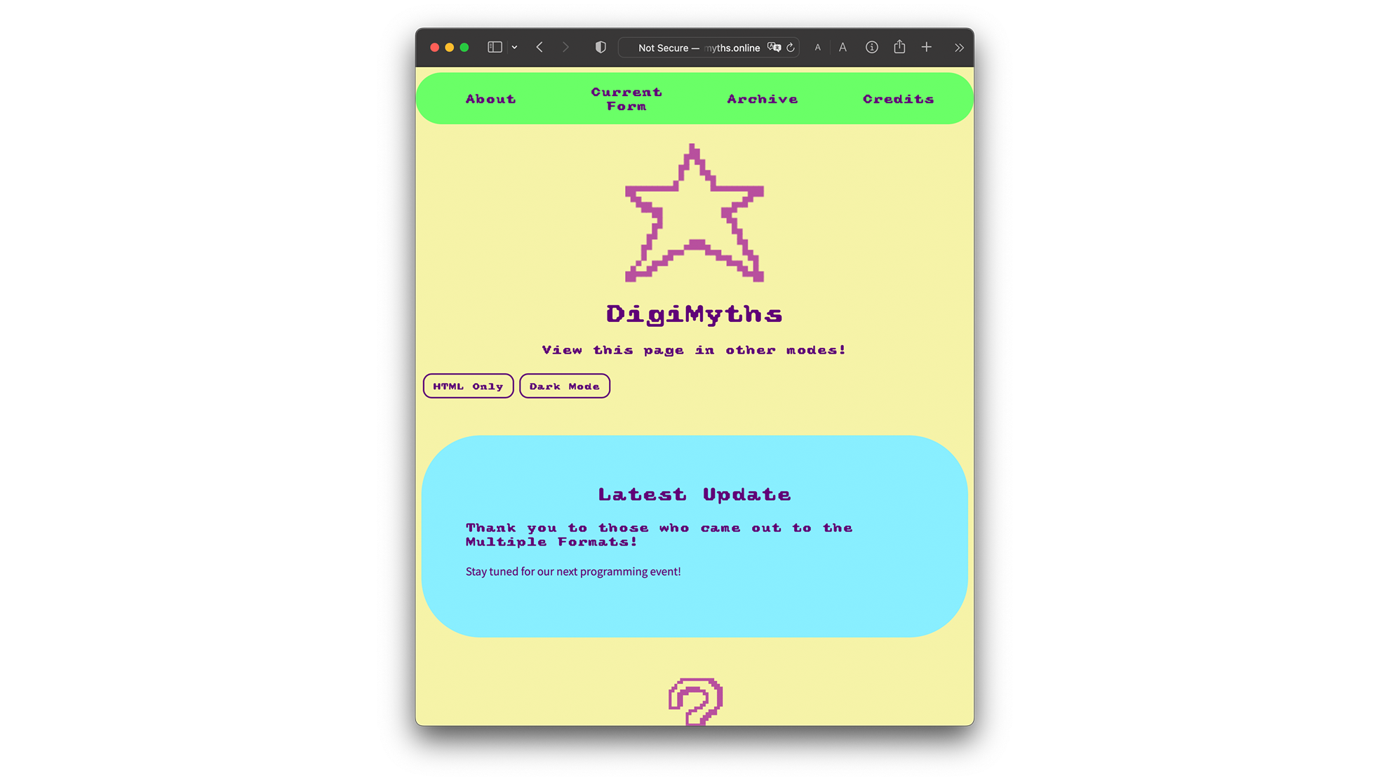 DigiMyths Website